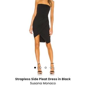 Susana Monaco strapless black dress